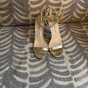 Jimmy Choo Gold Strappy Sandals